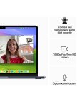 Apple MacBook Air M3 24GB 512GB SSD macOS 13" Taşınabilir Bilgisayar Gece Yarısı MC8Q4TU/A
